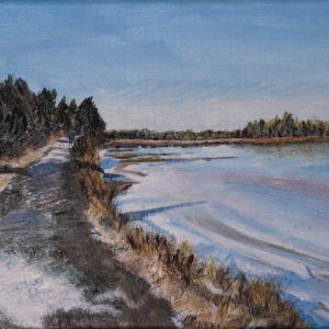 Salt Marsh Trail, 9x12, acrylics on canvas