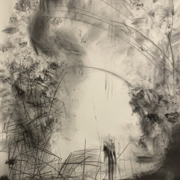 Emma Jordan, "June 15 Study", charcoal, graphite, conte on academia,  50 x 60". 2021. Image courtesy of artist.