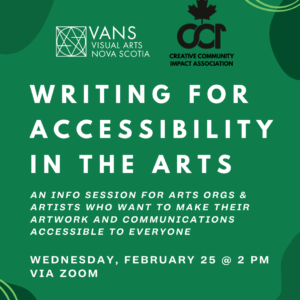 Writing for Accessibility in the Arts